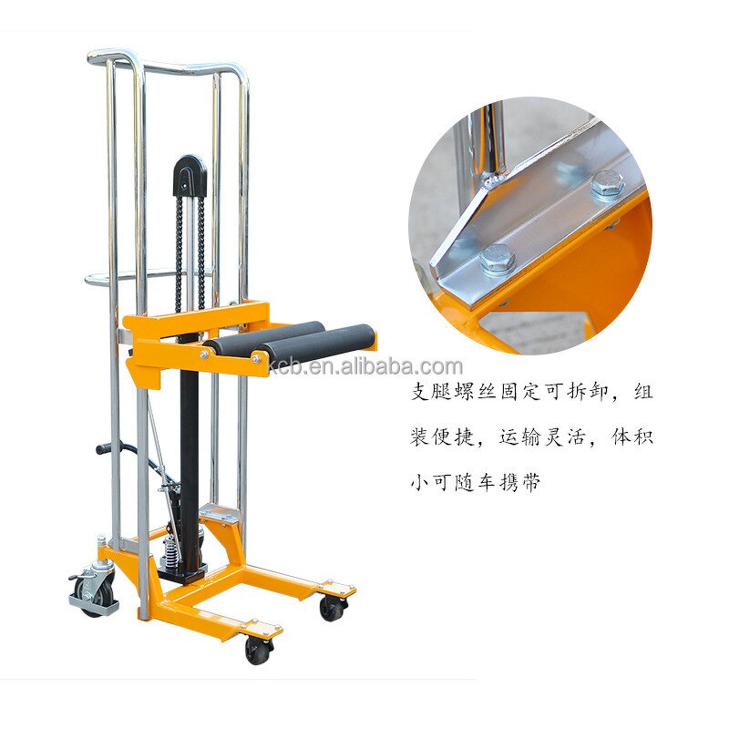 Roller Lifting Truck Manufacturer - Light Film Material 400kg Rubber Roller Forklift