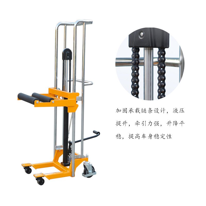 Roller Lifting Truck Manufacturer - Light Film Material 400kg Rubber Roller Forklift