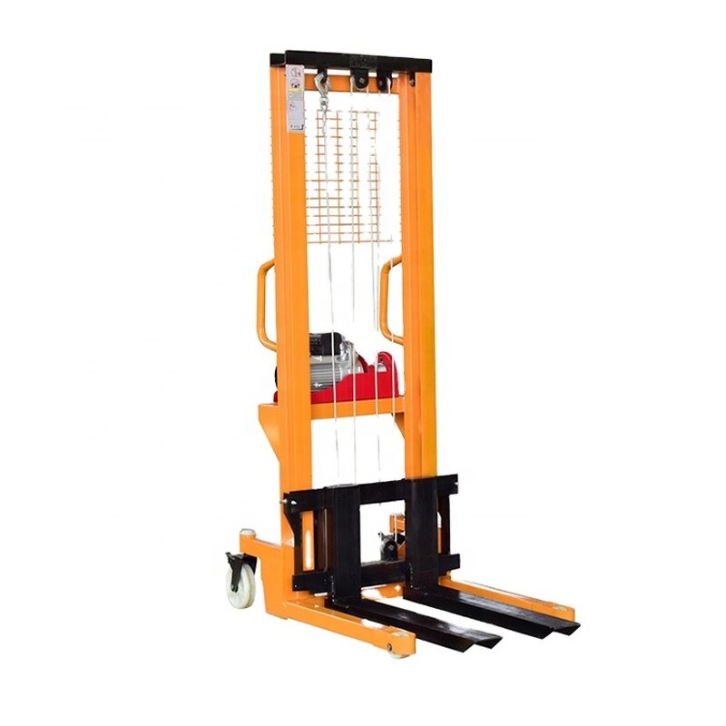 Semi Electric Stacker Supplier - 1ton 3m Double Door Forklift
