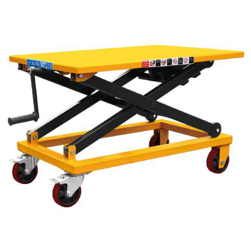 Scissor Lift Table Supplier - 350kg Manual Lift with Rollers