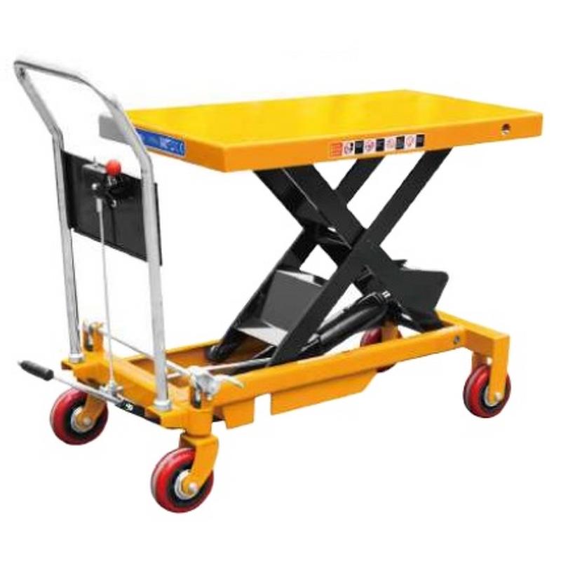 Manual Lift Table Manufacturer - Dual Oil Pump 4 Wheels