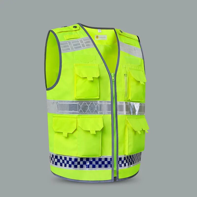 Engineer Safety Vest Factory - Hi Vis Black Fluorescent Reflective Multi-Pocket Workwear