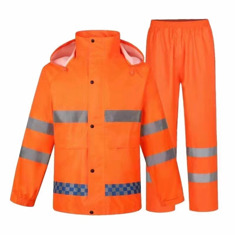 Men's Raincoat Manufacturer - Durable Classic with Hi Vis Reflective Vest Customizable Logo