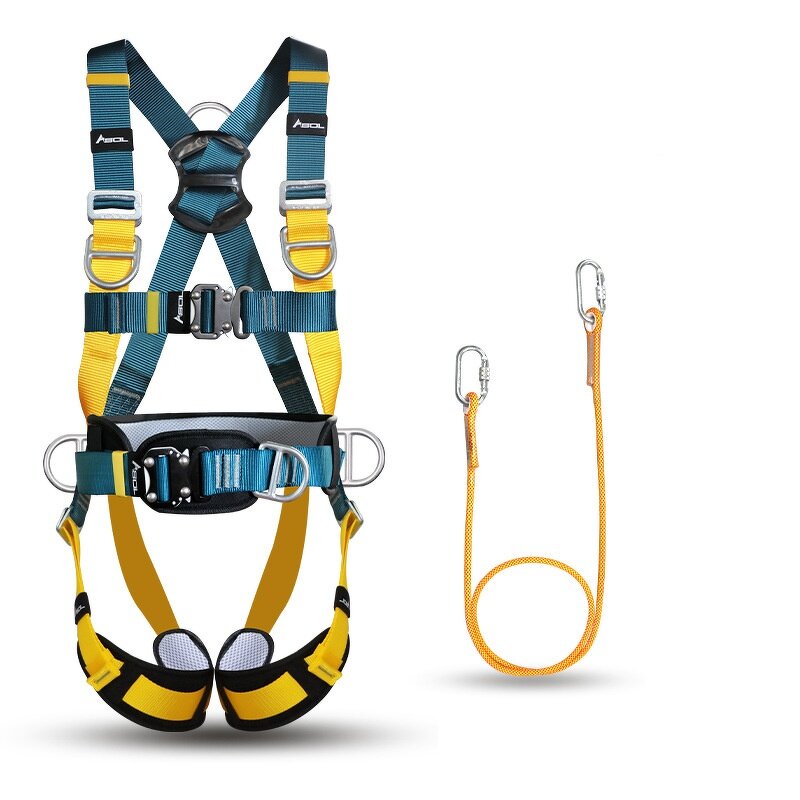 Five-Point Safety Belt Factory - Durable Polyester Double Hook Rope for Aerial Work