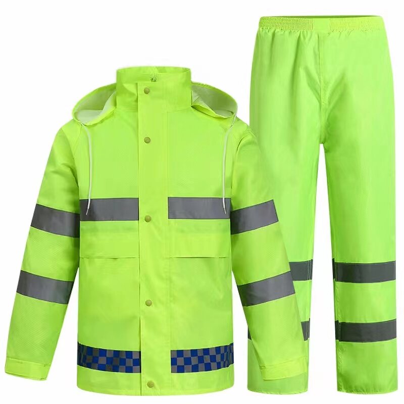 Men's Raincoat Manufacturer - Durable Classic with Hi Vis Reflective Vest Customizable Logo
