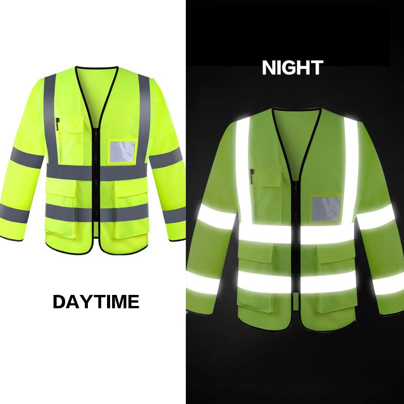 Long Sleeve Safety Vest Manufacturer - Hot Sale Hi Vis Reflective with Straps Customizable