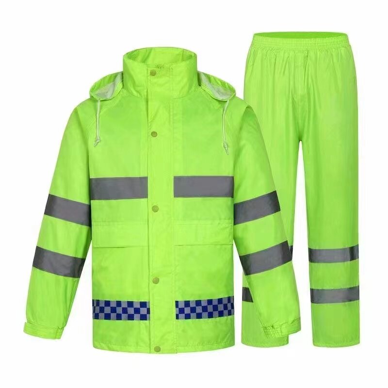 Men's Raincoat Manufacturer - Durable Classic with Hi Vis Reflective Vest Customizable Logo