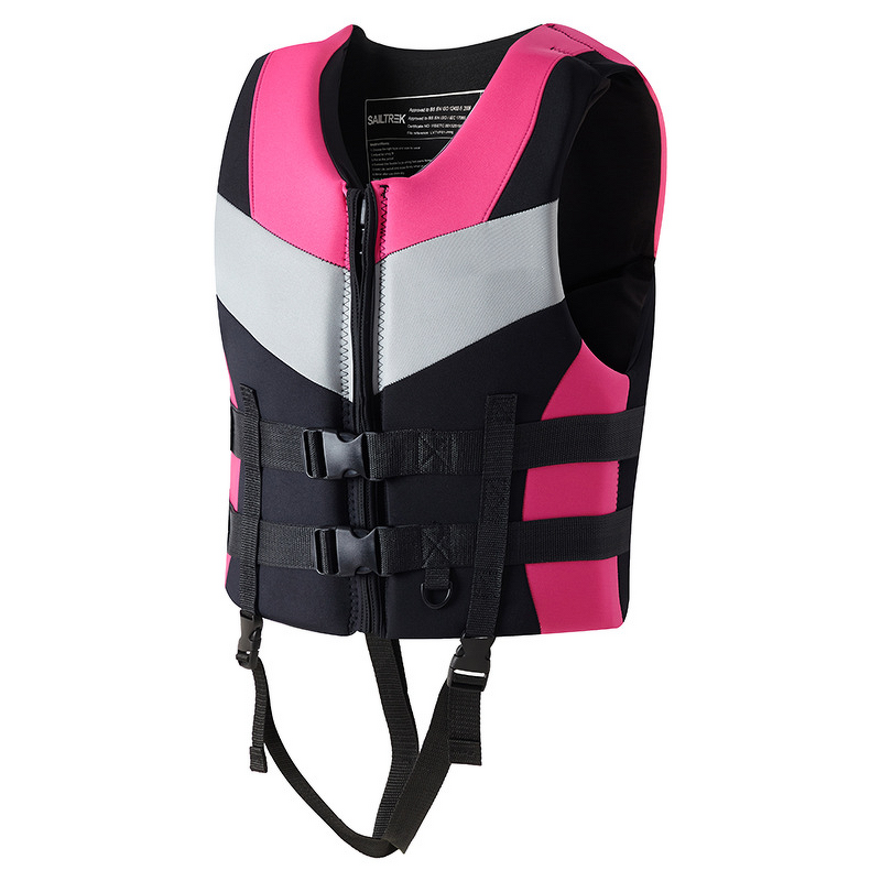 Neoprene Life Jacket Supplier - Red Motorboat Water Sports Kayak Buoyancy for Swimming