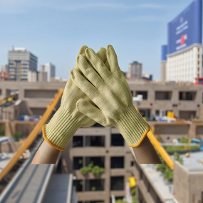 Fireproof Safety Gloves Supplier - Superior Work Protection Yellow Cut-Resistant Aramid