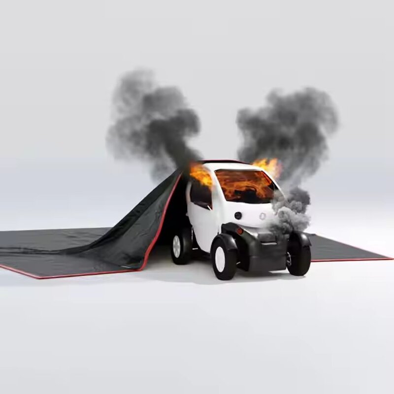 High-Temperature Fire Blanket Manufacturer - Customizable 10*10m 1100℃ New Energy Car
