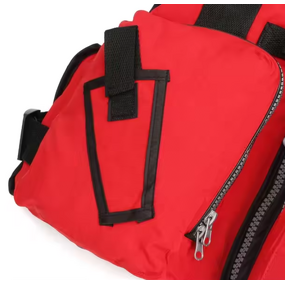 Canvas Fishing Vest Factory - Red Multi Pockets Cargoes Safari Waistcoat for Men