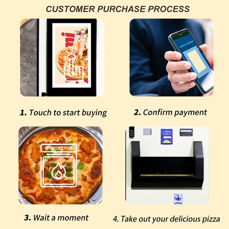 Pizza Vending Machine Factory - 24h Unmanned Refrigerated