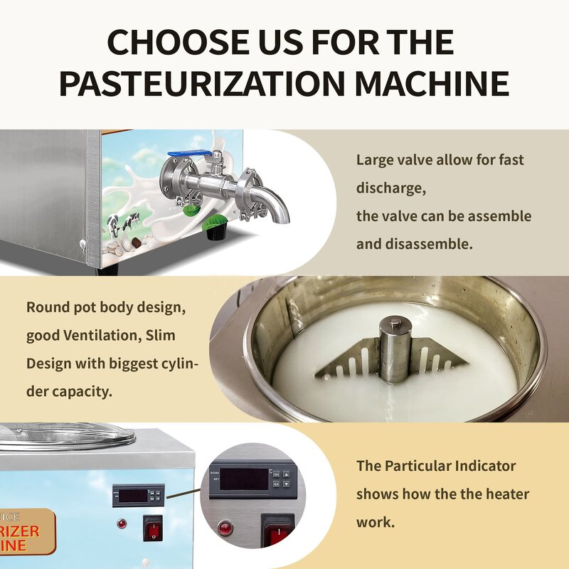 Milk Pasteurizer Factory - 14L Low Temperature Farm
