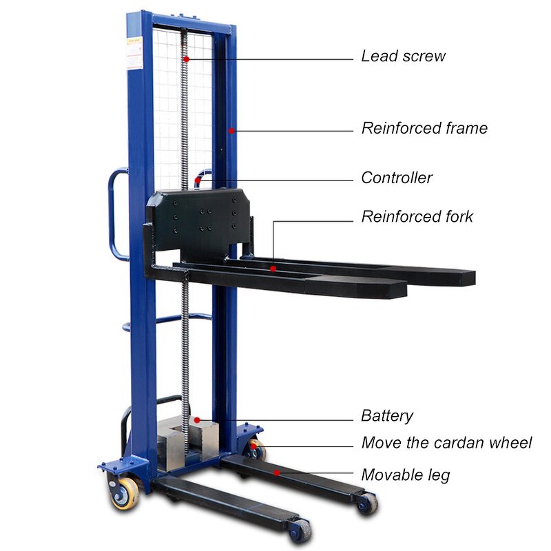 Pallet Stacker Factory - Manual 1 Ton Semi Electric