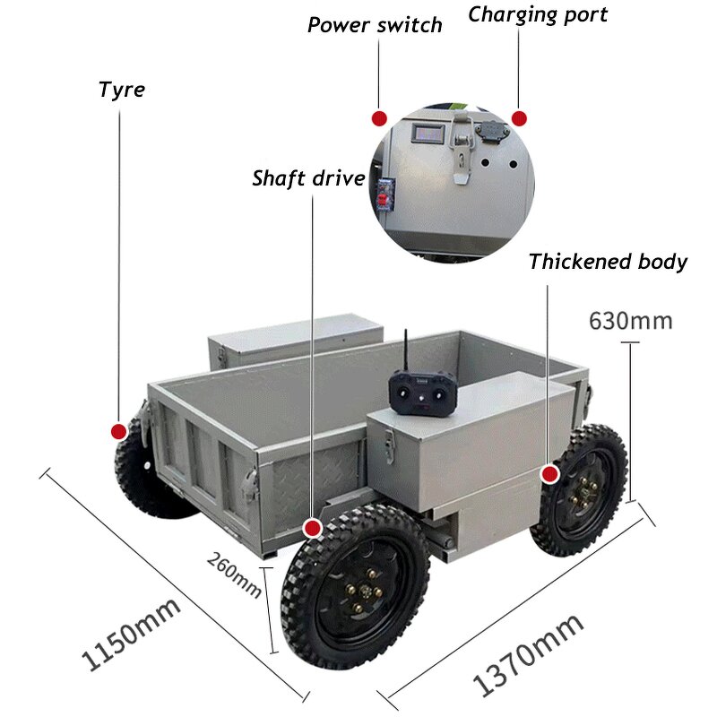 All Terrain Vehicle Factory - 4WD 500kg Farm Remote
