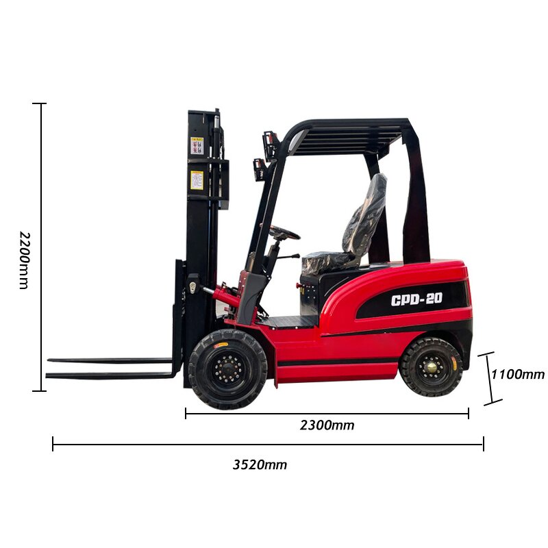 Electric Forklift Factory - 4 Wheel Lithium Battery 3.5 Ton