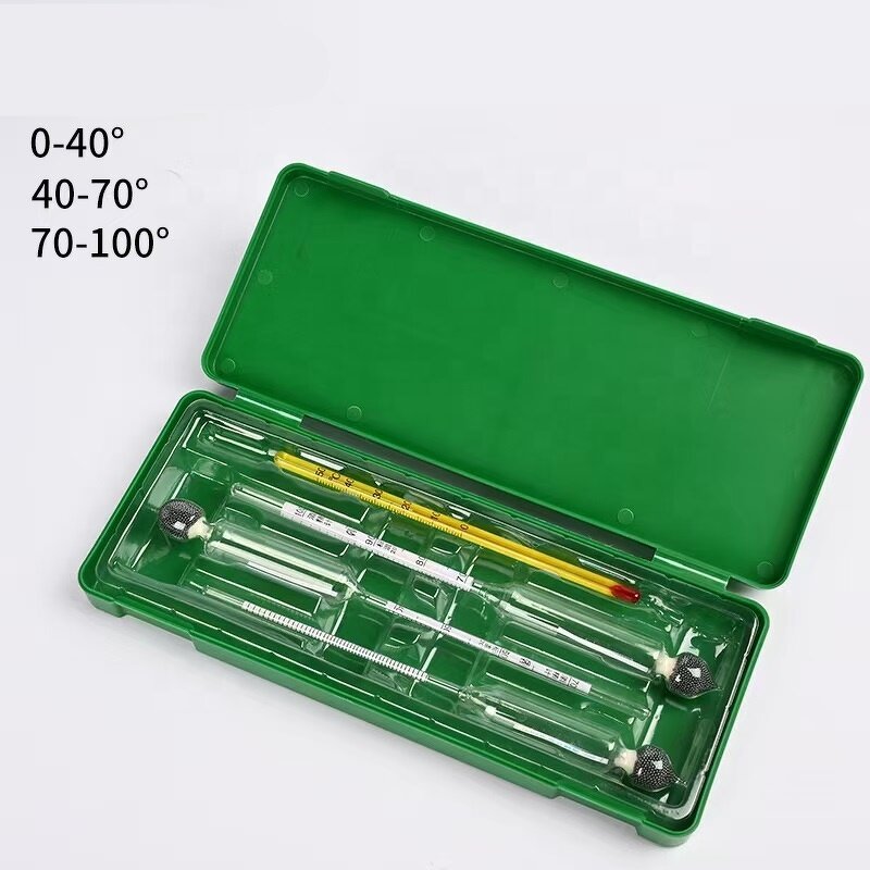 Alcohol Hydrometer Set Manufacturer - OEM 3pcs Vodka Whisky Density Meter Set