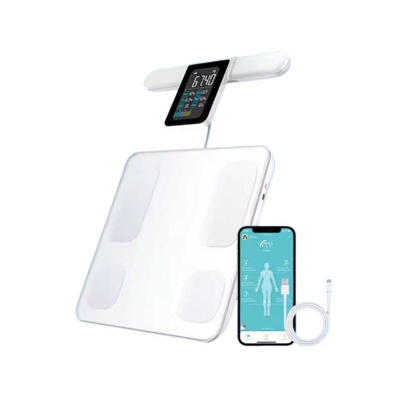 Smart Body Scale Manufacturer - OEM 8-Electrode Bioimpedance Fat Scale With App