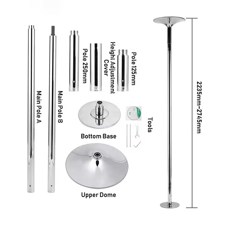 Portable Dance Pole Kit - OEM 45mm Stainless Steel Spin Pole Factory