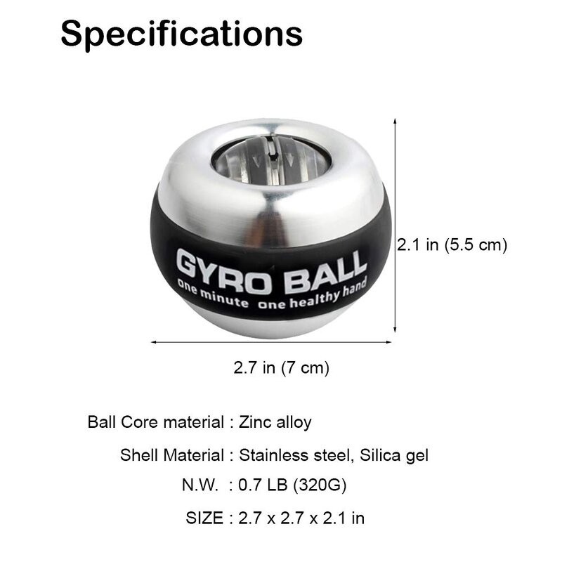 Gyro Ball Wrist Exerciser - OEM Forearm Strengthener Supplier