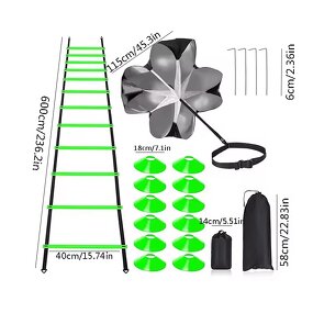 Speed Training Equipment Set - OEM Agility Ladder & Parachute Kit Supplier