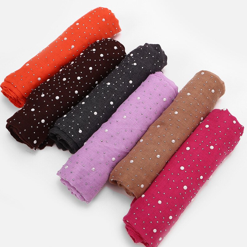 Hijab Factory - Muslim Chiffon Stone Hijab Headscarf