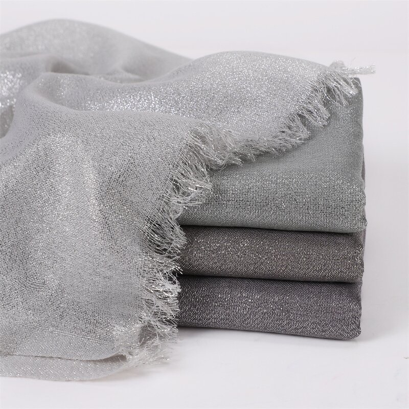 Hijab Factory - Glitter Shiny Plain Long Scarf Shawl