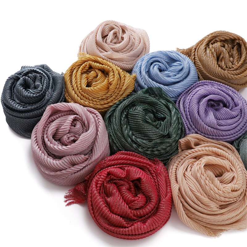 Hijab Factory - Wholesale Muslim Cotton Pleated Hijab