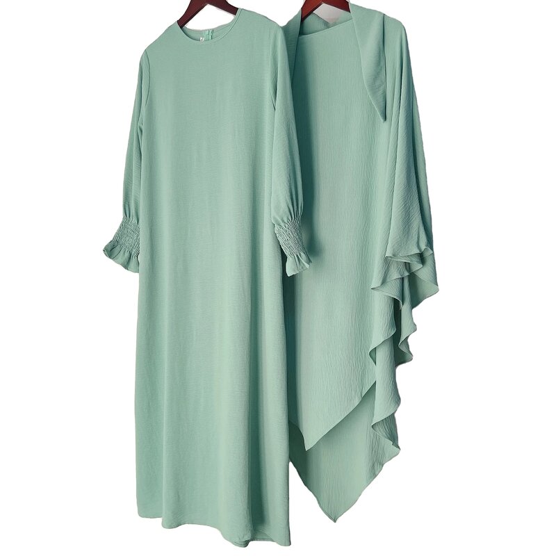 Abaya Factory - 2 Piece Set with Hijab Kaftan Robe