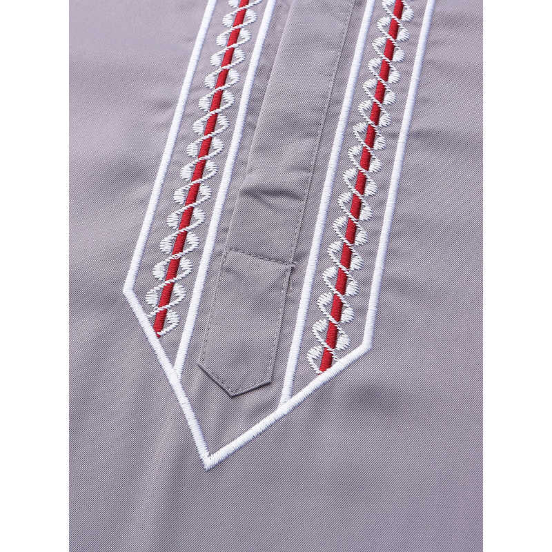 Men's Throbe Factory - Loose Embroidered Stand Collar