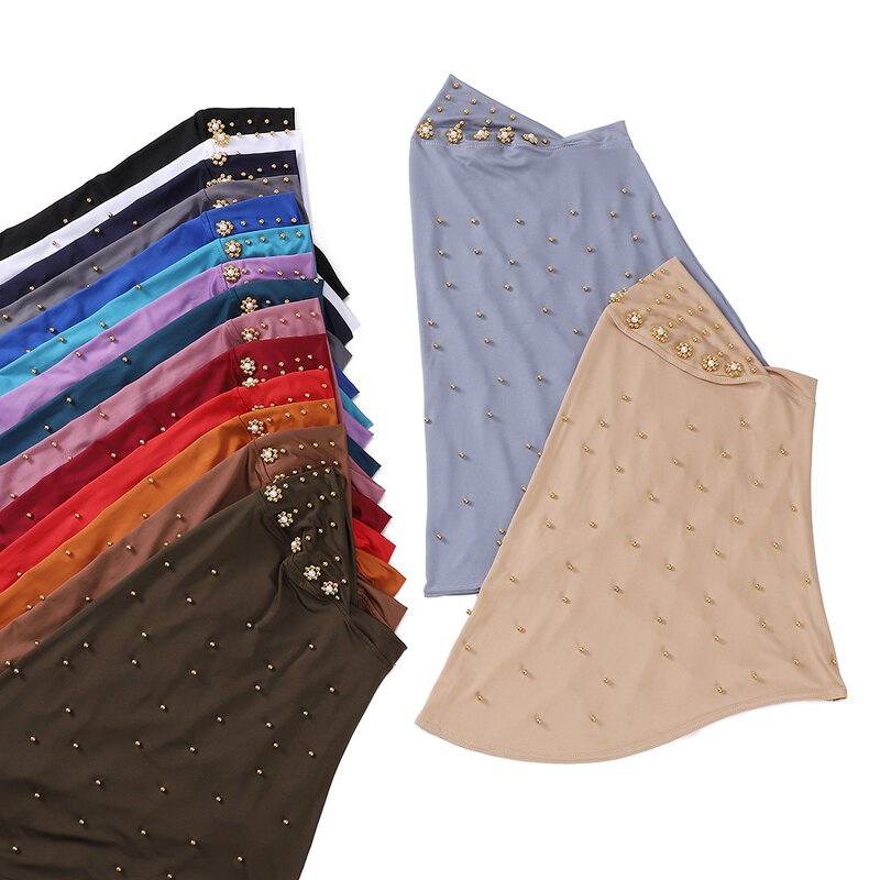 Hijab Factory - Solid Color Muslim Instant Hijab with Pearl