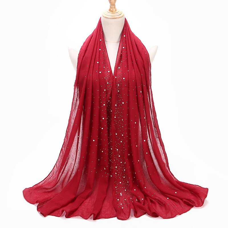 Hijab Factory - Muslim Chiffon Stone Hijab Headscarf