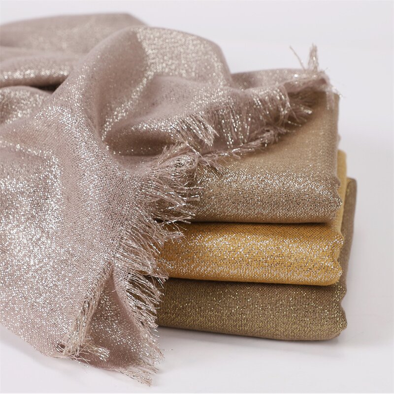 Hijab Factory - Glitter Shiny Plain Long Scarf Shawl