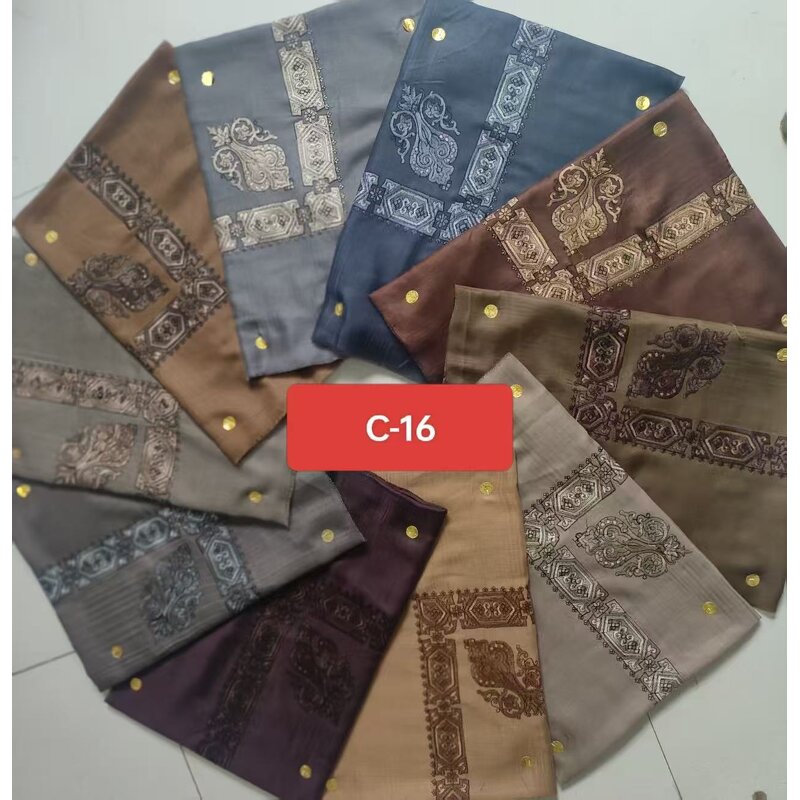 Yemen Scarf Factory - Men's Embroidered Square Shawl