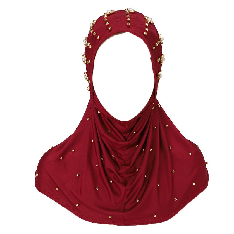 Hijab Factory - Solid Color Muslim Instant Hijab with Pearl