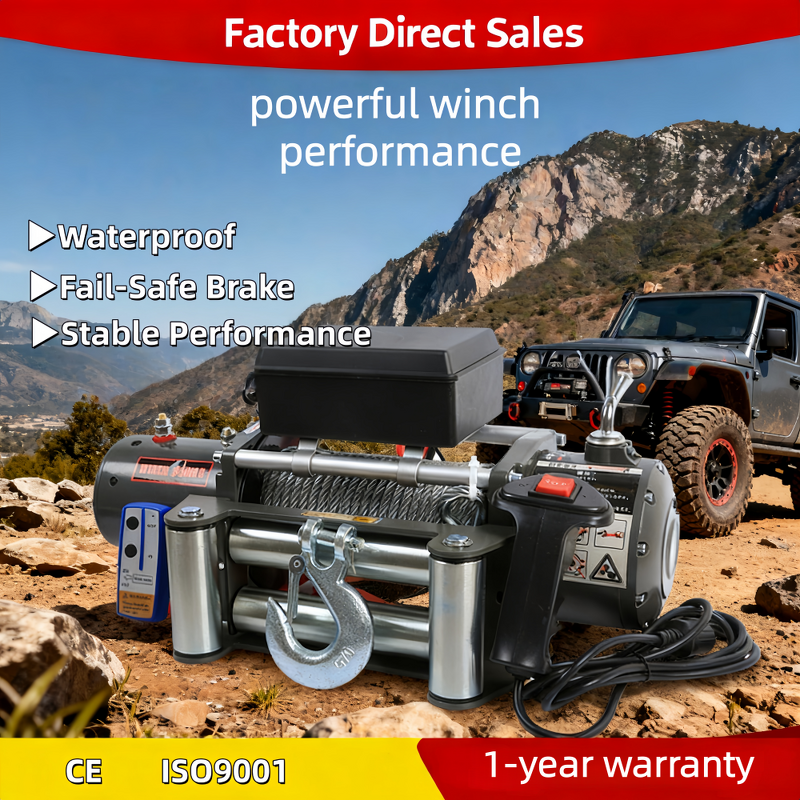 Trailer Electric Winch Manufacturer - 6000Lbs 12V 24V Winch with Remote Control