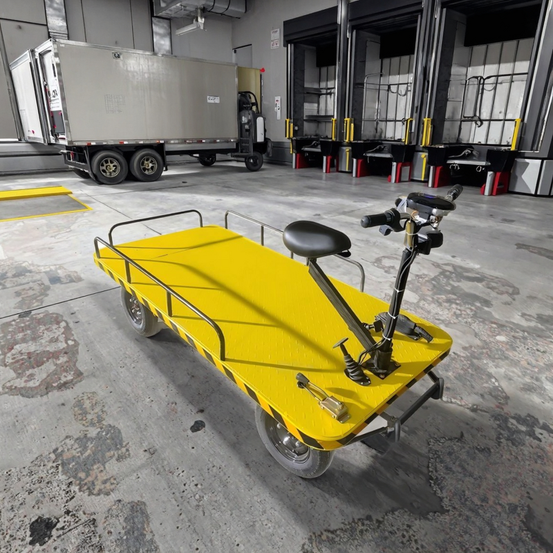 Four Wheels Electric Trolley Manufacturer - New Steel Flatbed Transporter 800-1000kg