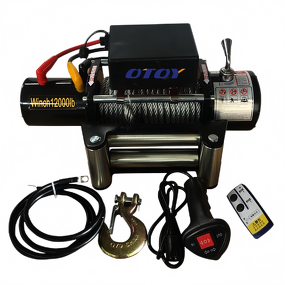 Car Electric Winch Manufacturer - 12000Lbs 12V 24V Winch with Remote Control