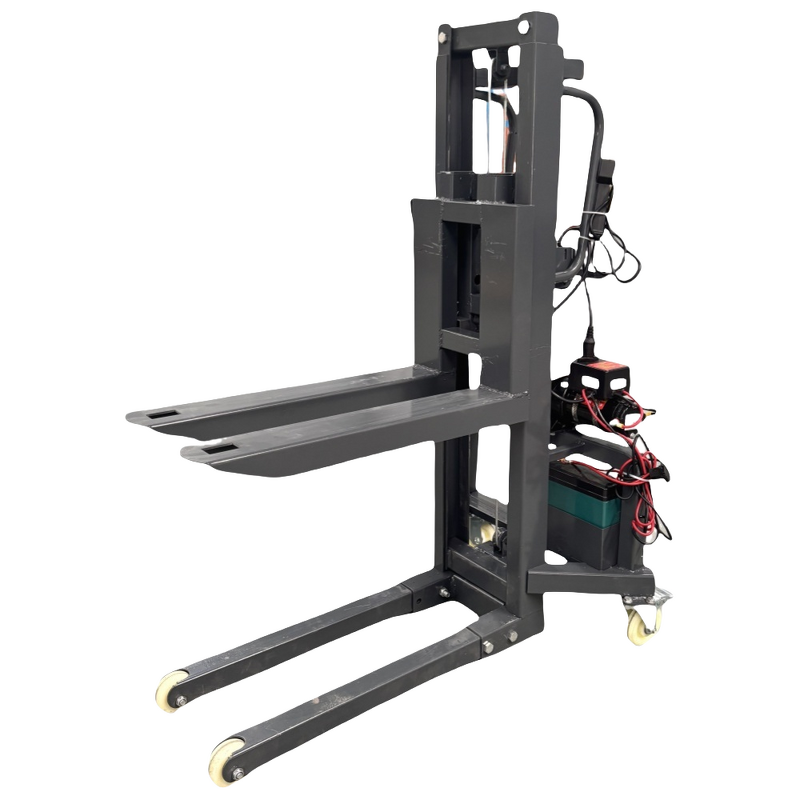 Mini Electric Forklift Supplier - 300kg Self-loading Pallet Stacker Forklift