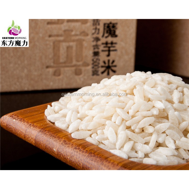 Wholesale New Design Hot Style Halal Vegetable Vegan Konnyaku Dry Konjac Rice Low Fat Primary Ingredient Konjac Flour