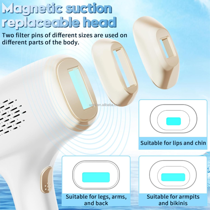 Uyisi New 3 in 1 999,999 Freezing Point Fast Flash Laser 9 Energy Levels 3 Control Modes for Home Use Body Facial Ice Coolness