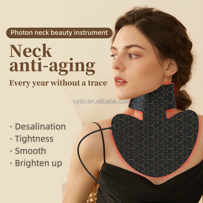 Multiple Usage Silicone Neck Skin Care 3 Colors Light Therapy Facial High Density LED Bead Beauty Machine