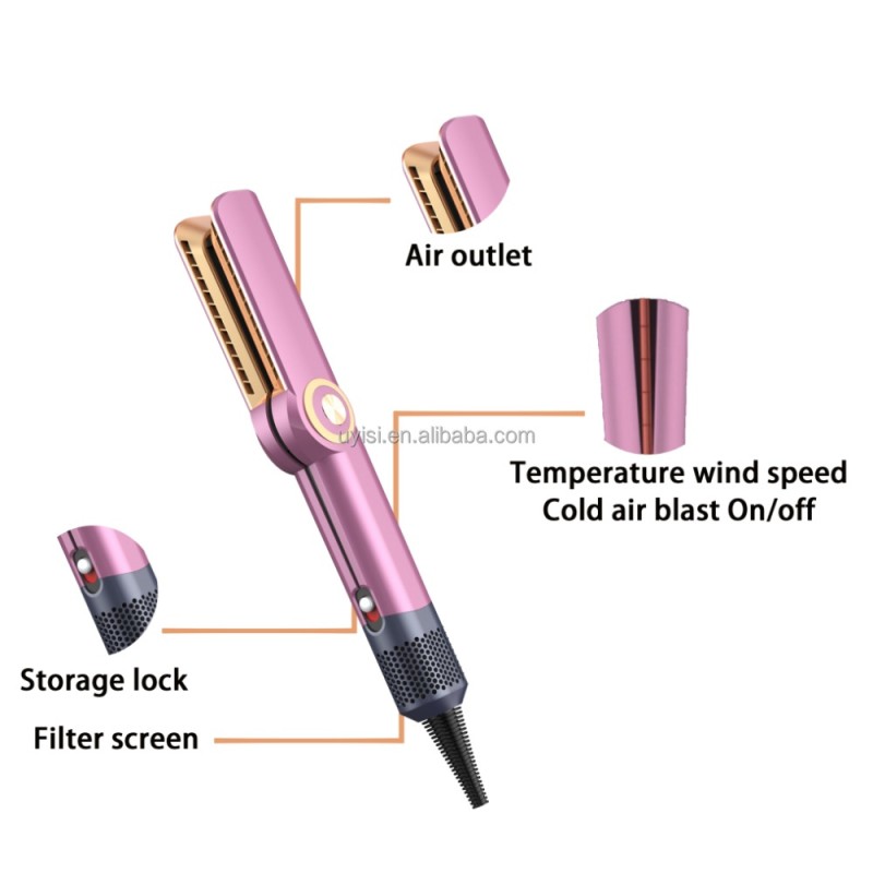 Hot Selling 2 in 1 Airstyler Wet Hair and Dry Hair Airflow air Blower Dryer Flat Iron Hair Straightener With air