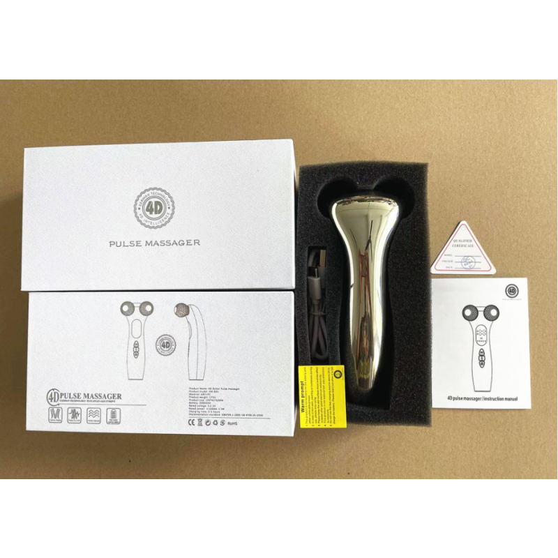 2024 Home Use Beauty Equipment Handheld EMS Micro Current Facial Roller Device for Face Body Chin Lift Skin Tightening