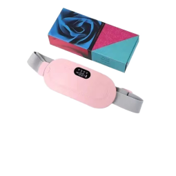 Menstrual Heating Waist Belt Smart Warm Palace Electric Period Cramp Massager Vibrating ABS USB Battery Plug 6 Months Body Hands