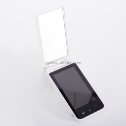 Uyisi Smart UV LED Pocket Mirror Rechargeable Wireless Sunscreen Makeup Vanity Battery Operated UV Detection Magic Mirror