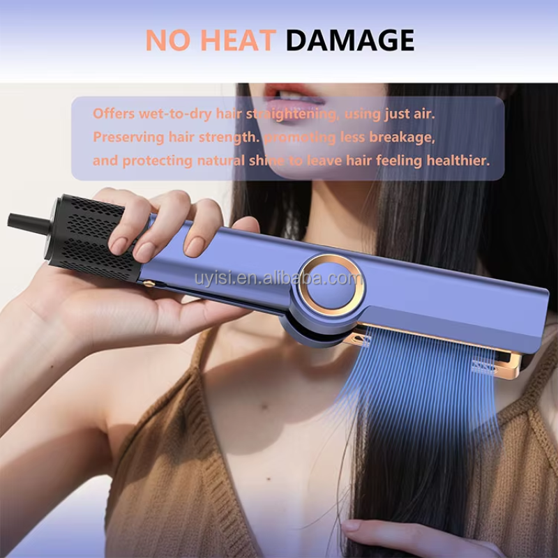 2025 New 2 in 1 Fast Blow Drying and Air Straighthair Electric LCD Display Negative Ion Homeuse for Frizz Hair Tool