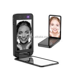 2025 New Arrival UV Makeup Mirror with LED 3X Magnification Camera Handheld Travel Mirror for Sunscreen Test on Face & Hands