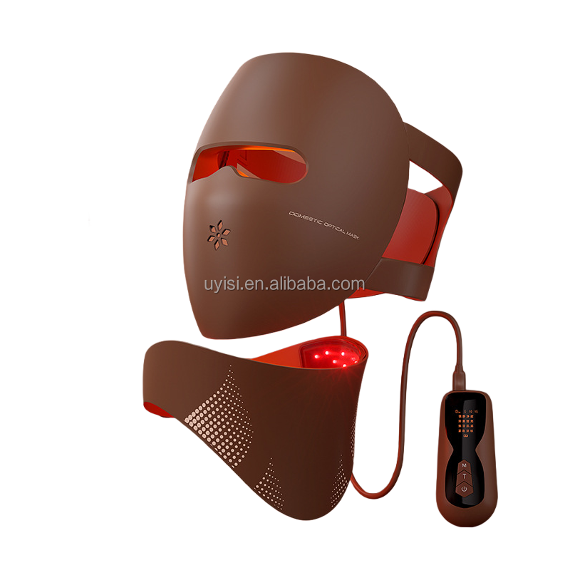 Uyisi 4-Color LED Mask Suit Facial and Neck Beauty Skin Rejuvenation Whitening Anti-Aging Red Light Therapy Beauty Care Device
