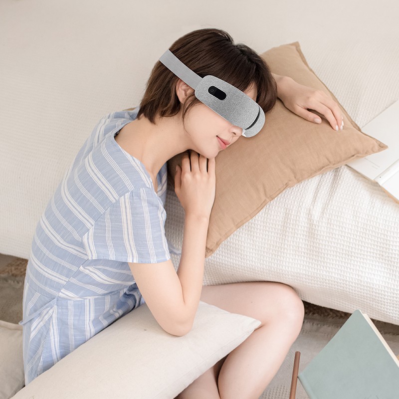 Uyisi Upgrade Smart Eye Massager with Heat and Music Portable Wireless for Home/Office Relieve Eye Fatigue and Improve Sleep